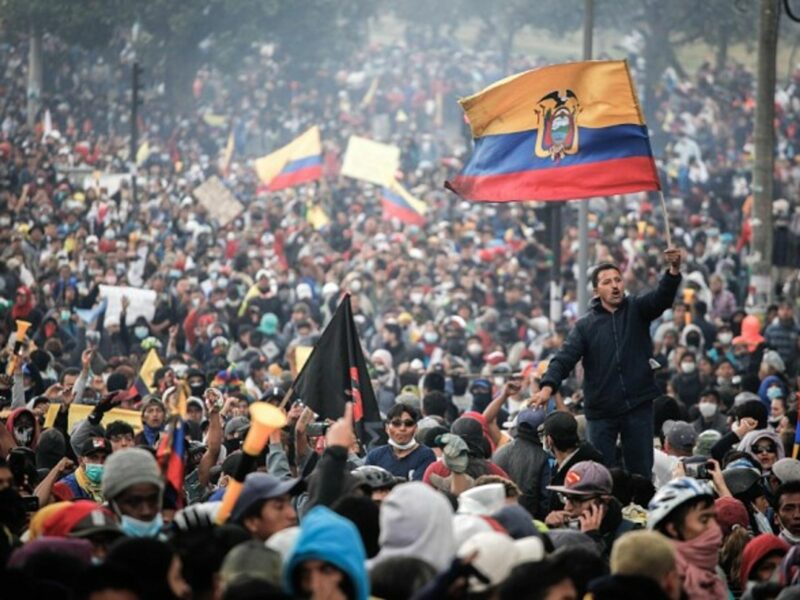 Protests earlier this month in Quito, Ecuador