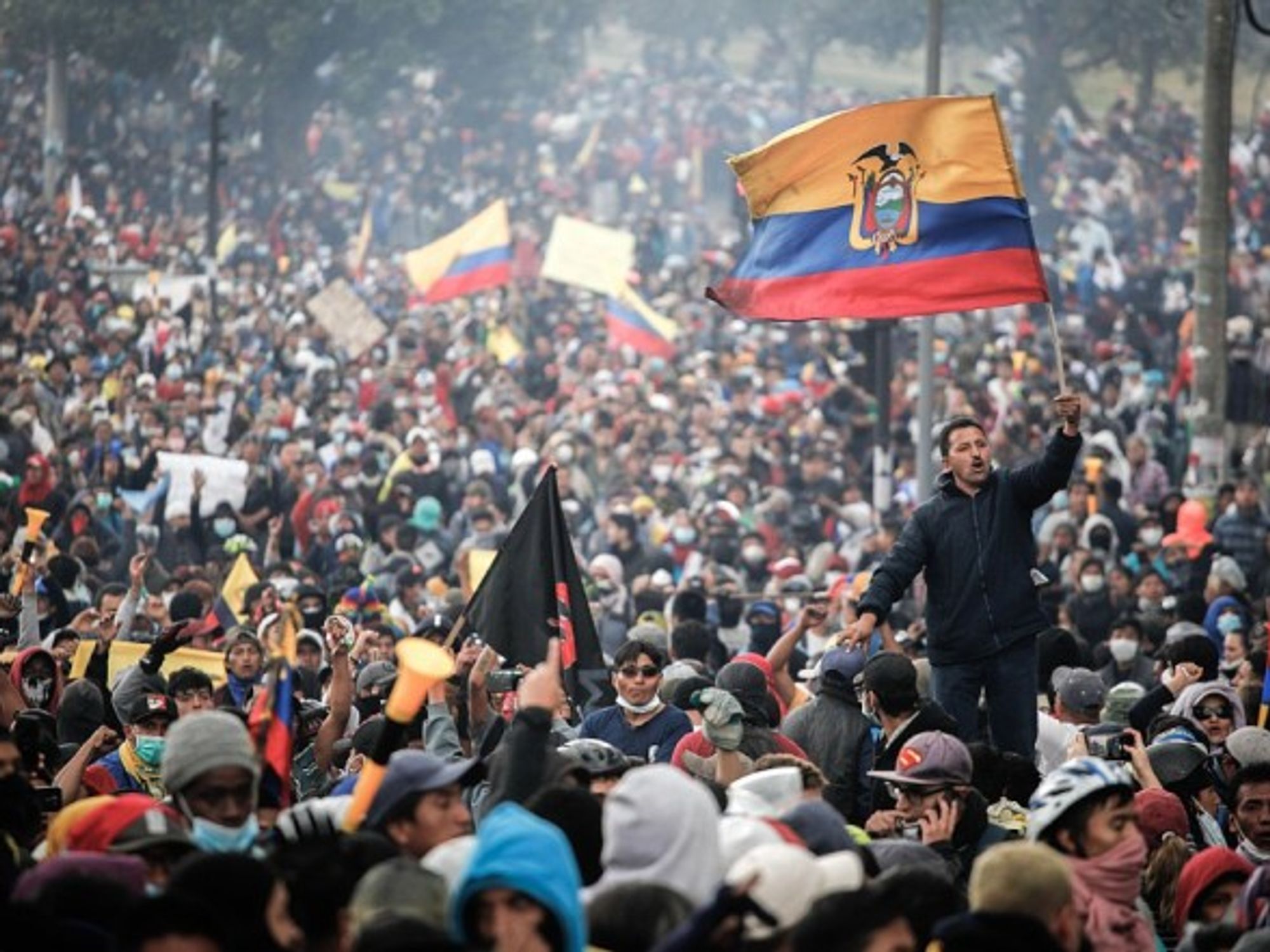 Protests earlier this month in Quito, Ecuador