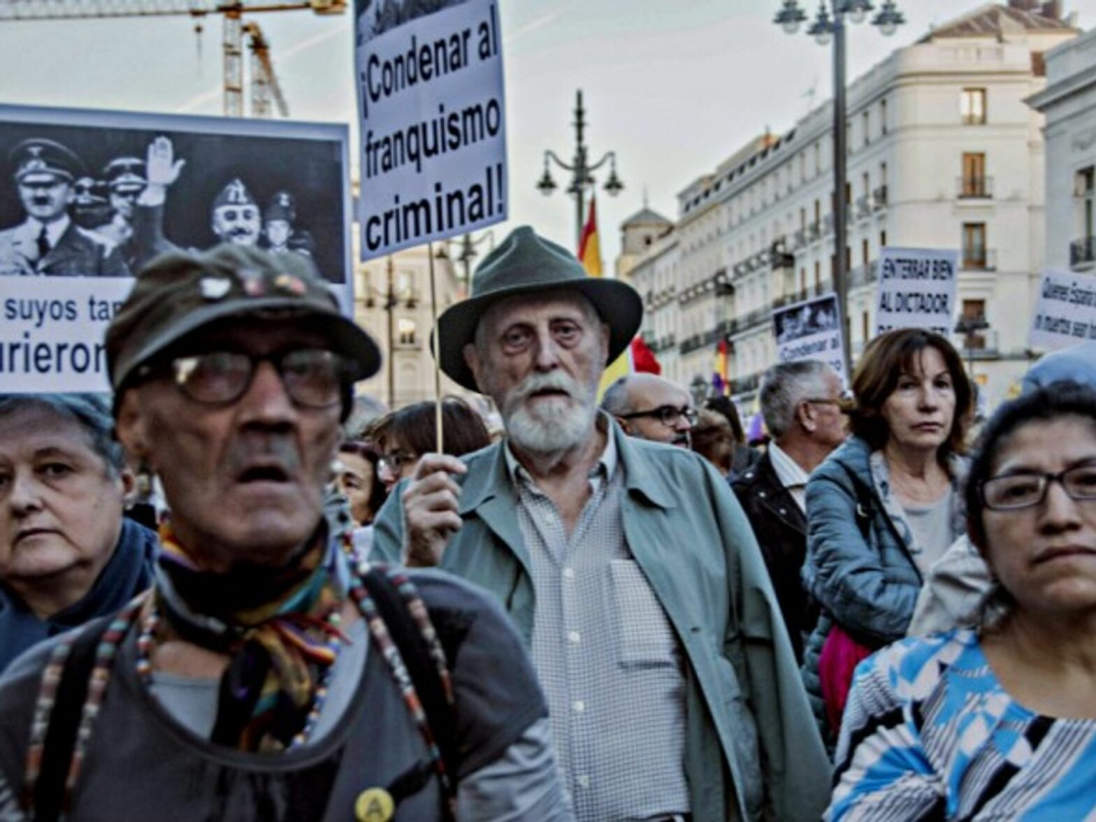Protests in Madrid in October against plans to honor Franco.