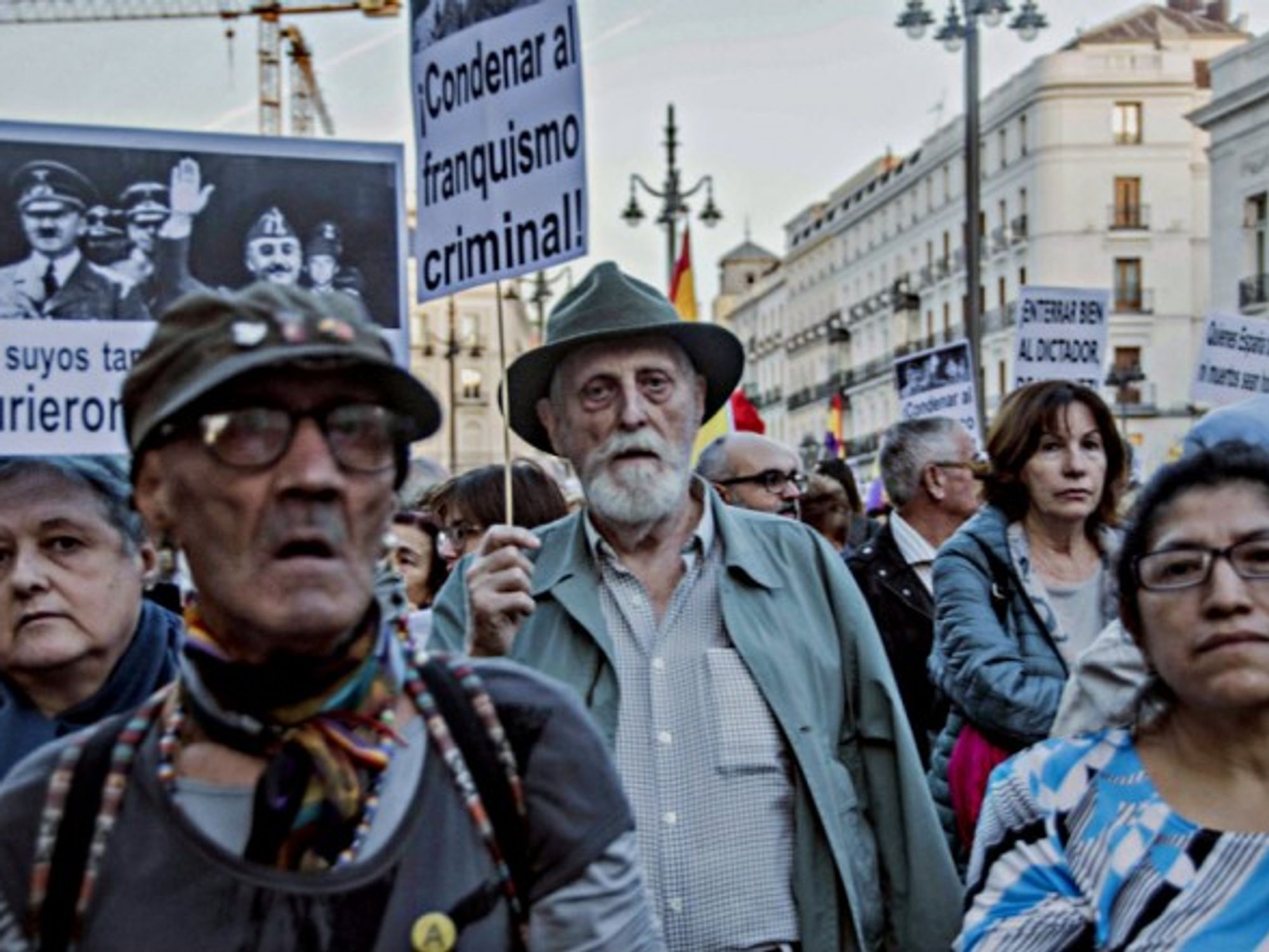 Protests in Madrid in October against plans to honor Franco.