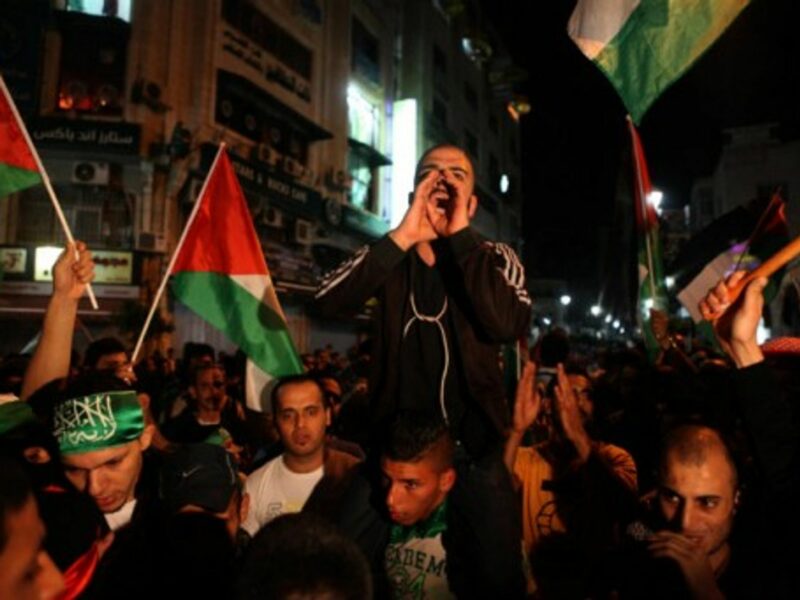 Protests in Ramallah this week.