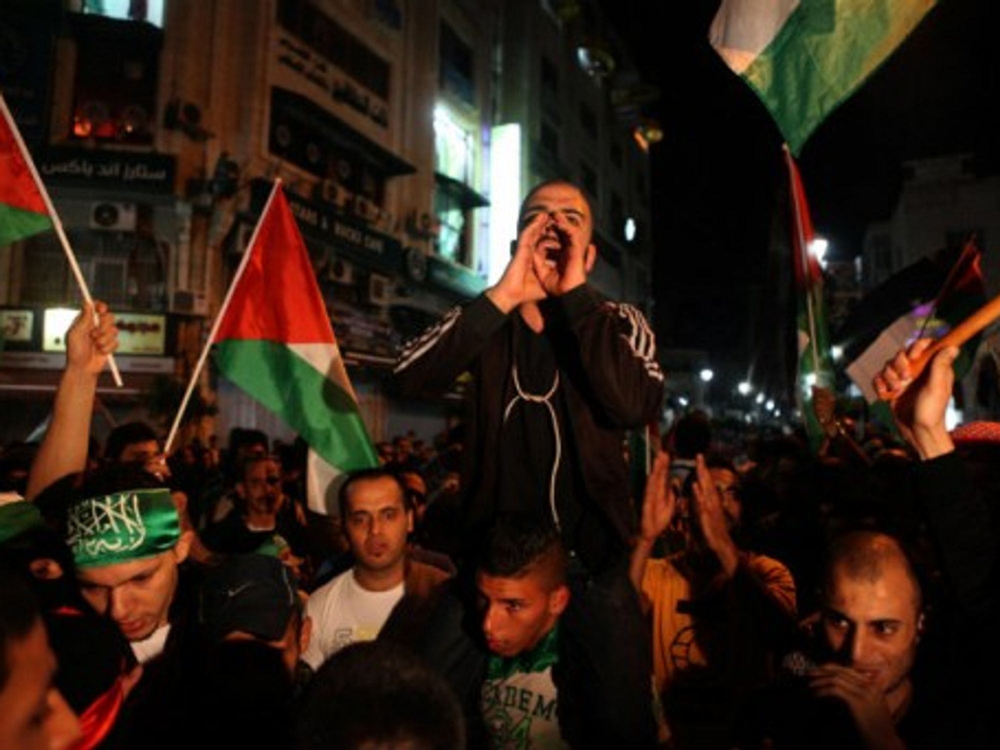 Protests in Ramallah this week.
