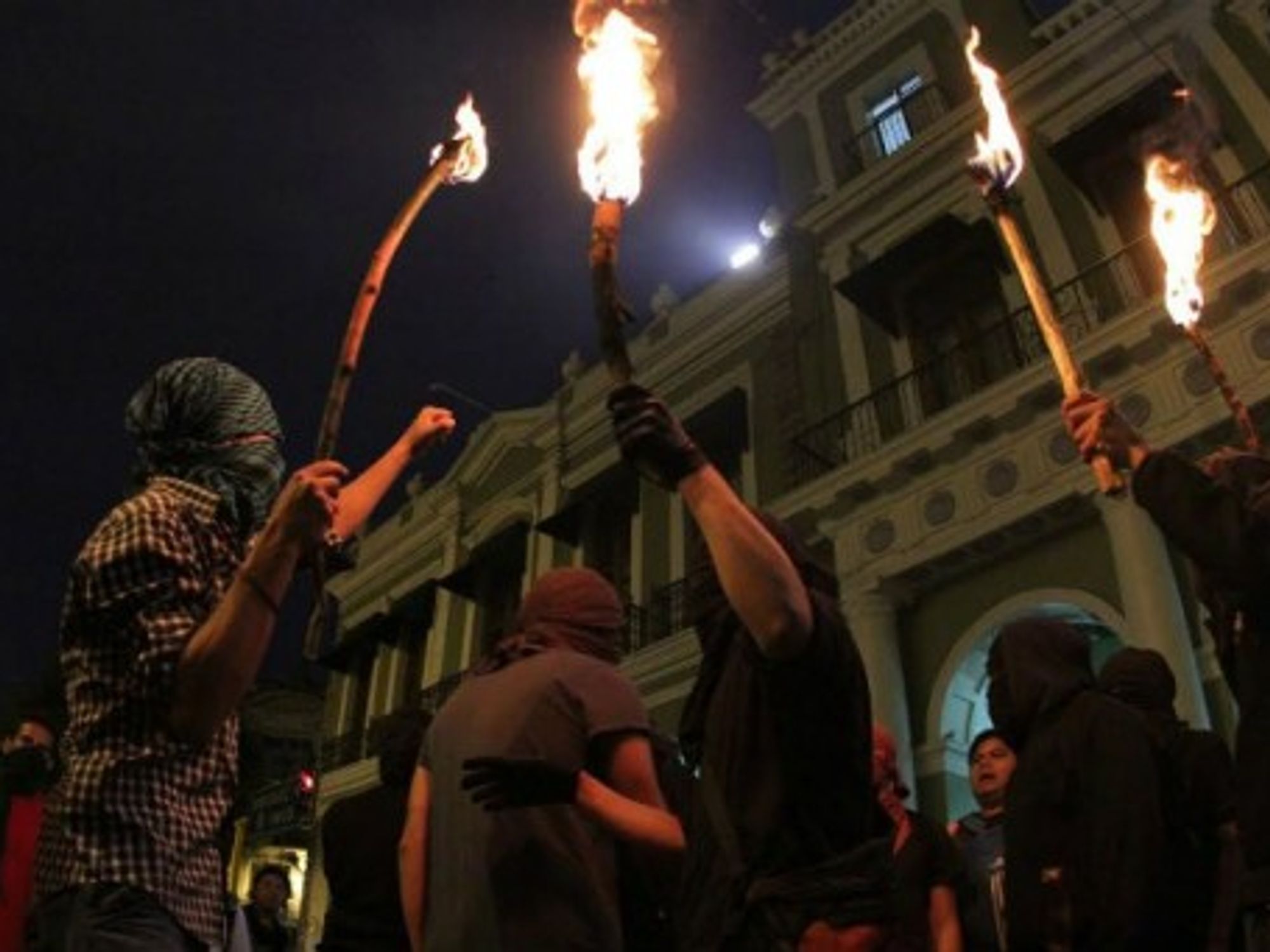 Protests in Xalapa as anger grows over the case of 43 missing students.