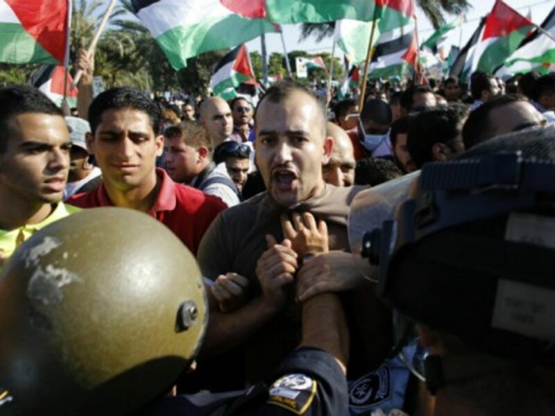 Protests last year against plans to resettle Bedouins in the Arab Israeli city of Ar'Ara