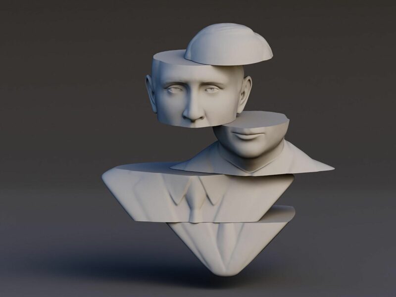 Putin 3D sculpture