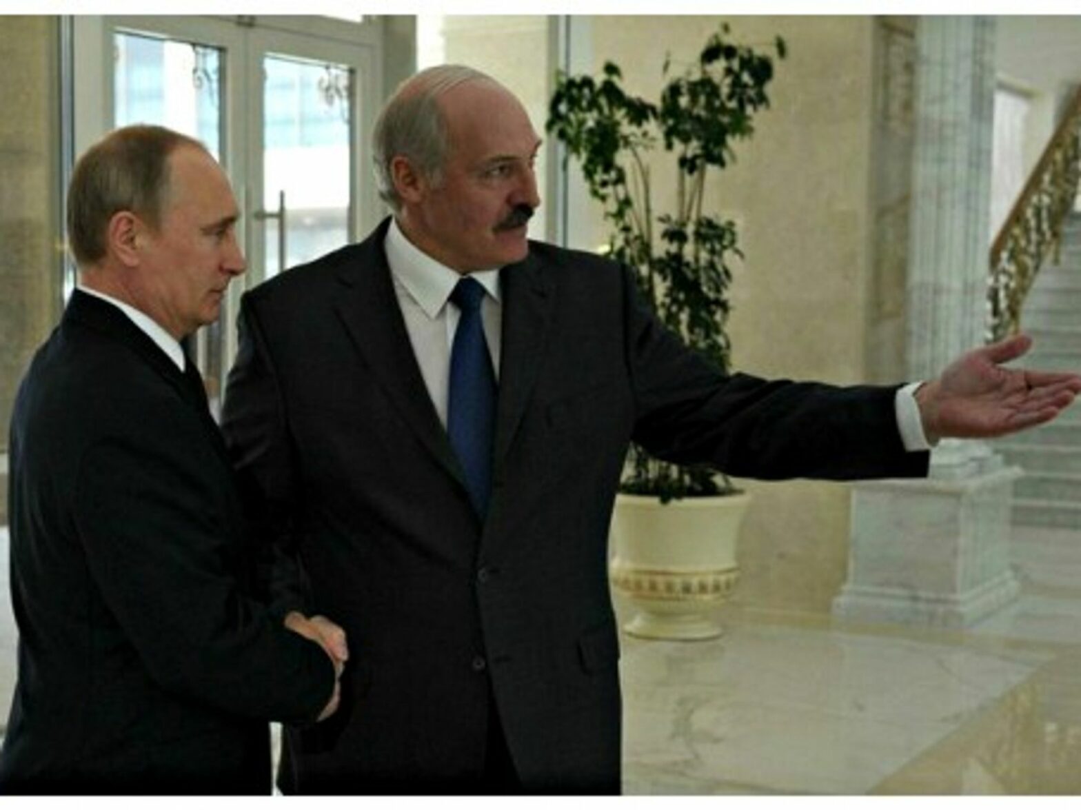 Putin and Lukashenko earlier this year.