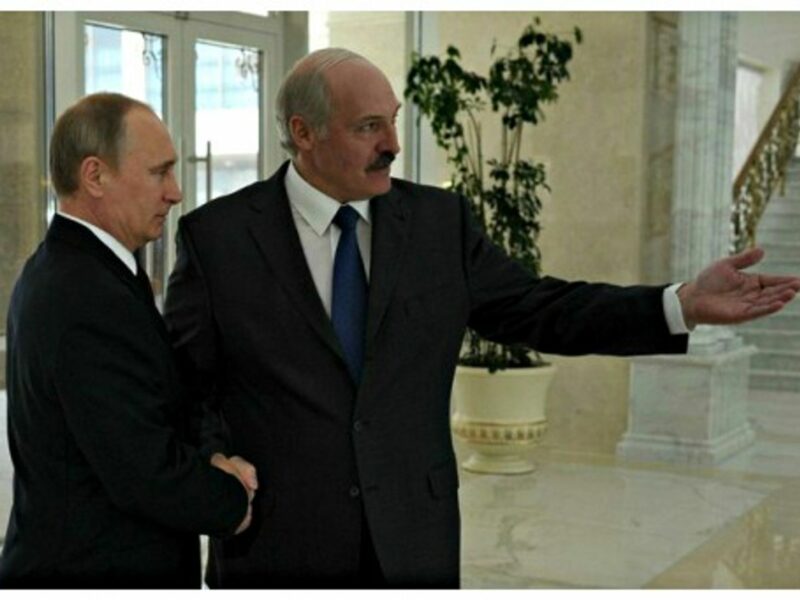 Putin and Lukashenko earlier this year.