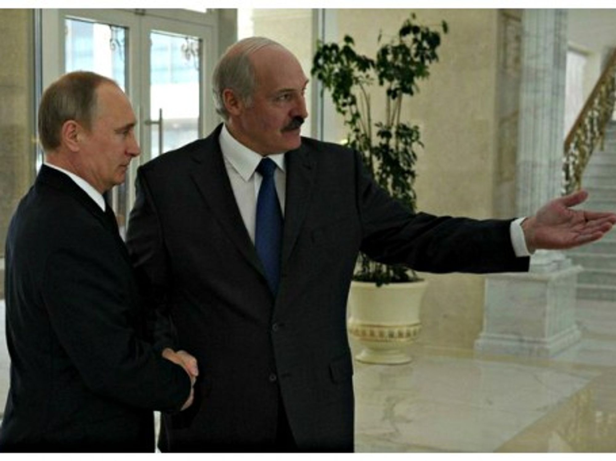 Putin and Lukashenko earlier this year.