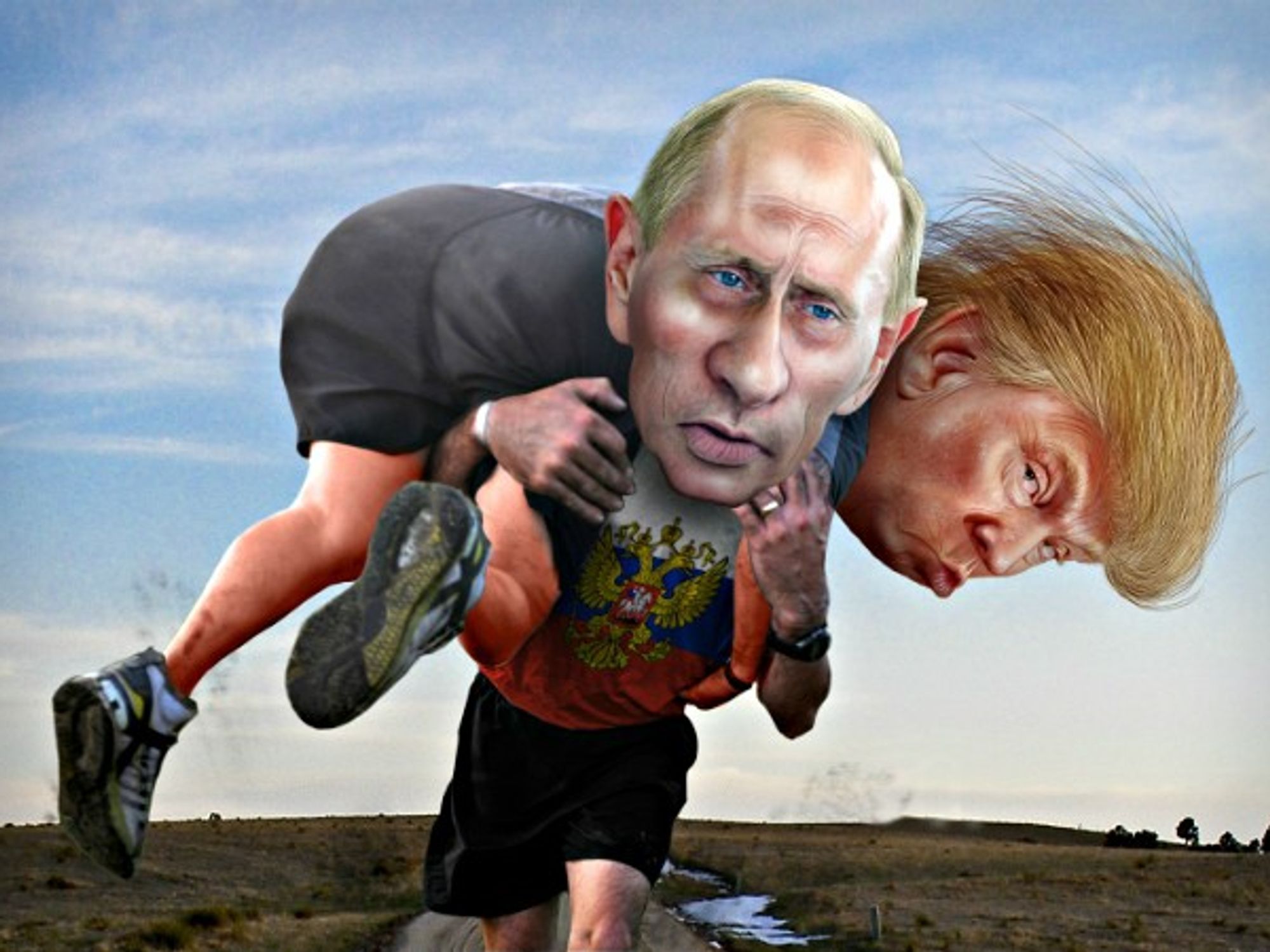 Putin and Trump caricature by Donkey Hotey