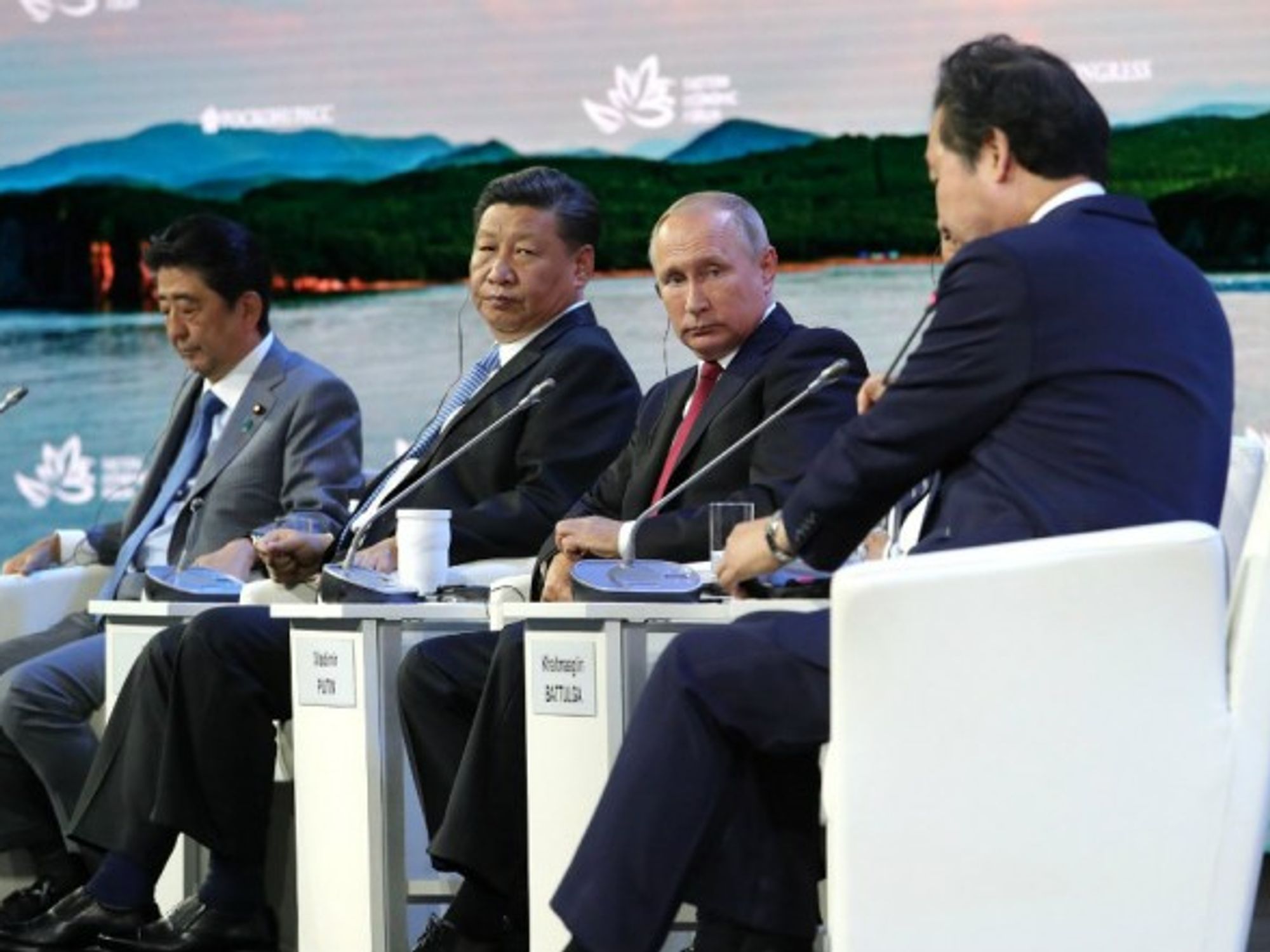 Putin during at the Vladivostok summit in September, between the leaders of Japan, China and South Korea .
