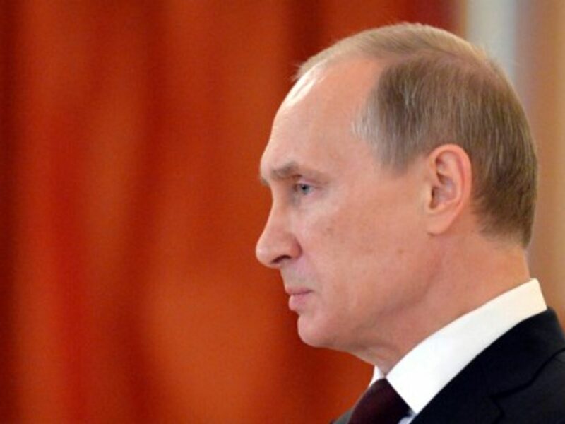 Putin in the Grand Kremlin Palace in Moscow, on June 27, 2014