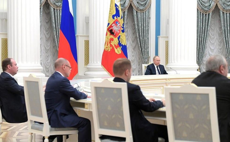 Putin meeting with State Duma leaders