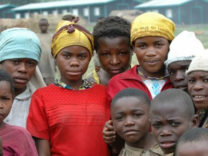 Pygmy children in Shasha, North Kivu