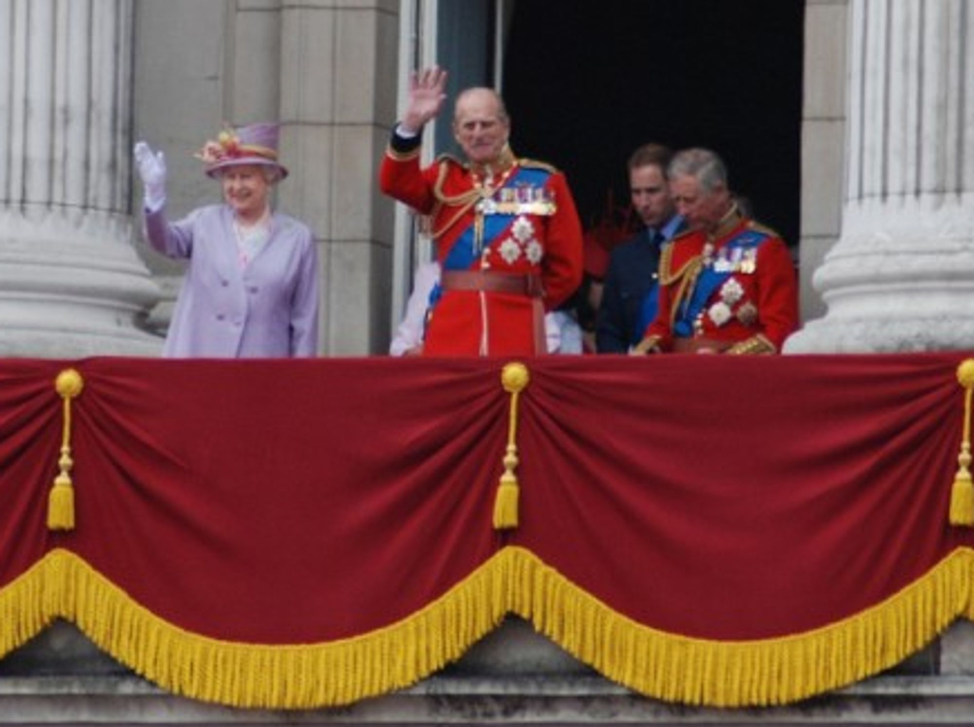 Queen Elizabeth II and Princes Philip, Charles, William (Rob Moment)