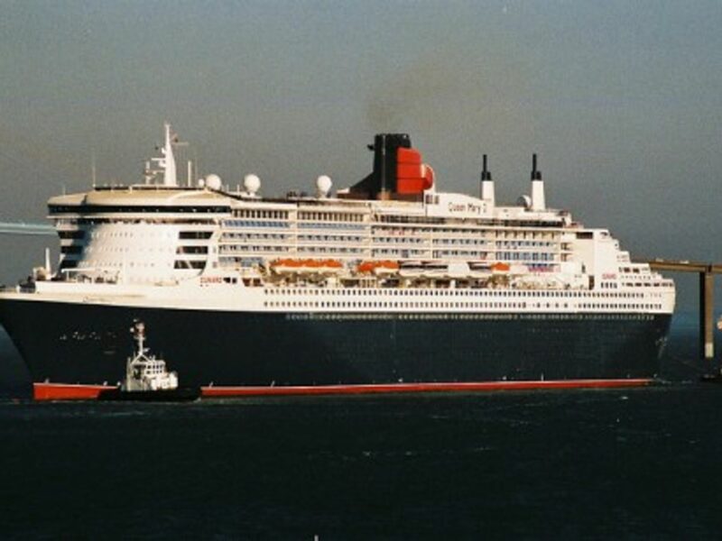 Queen Mary 2 near the port of Saint Nazaire