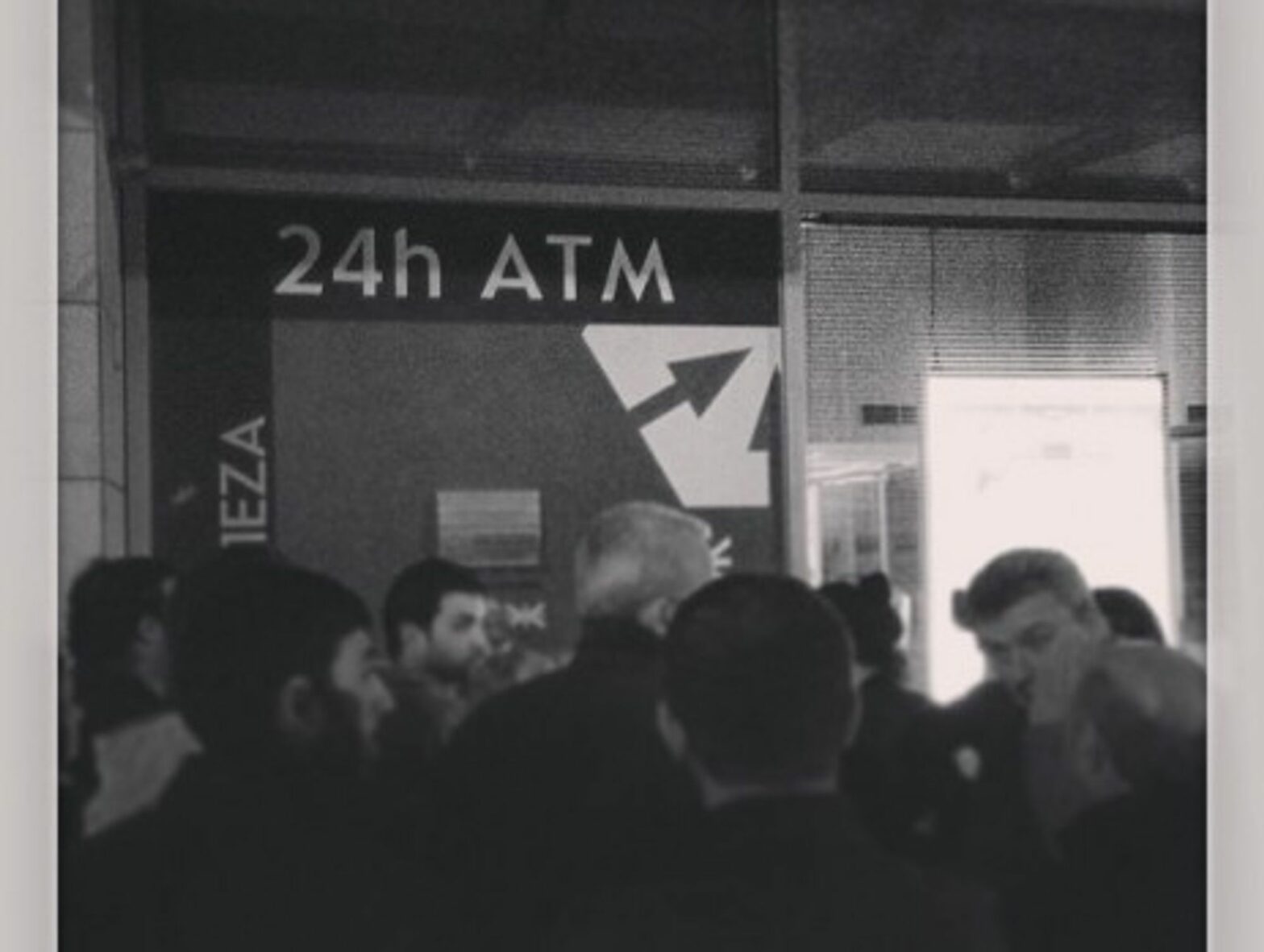 Queues at ATMs in Cyprus. Many are withdrawing the maximum 500 euros each day