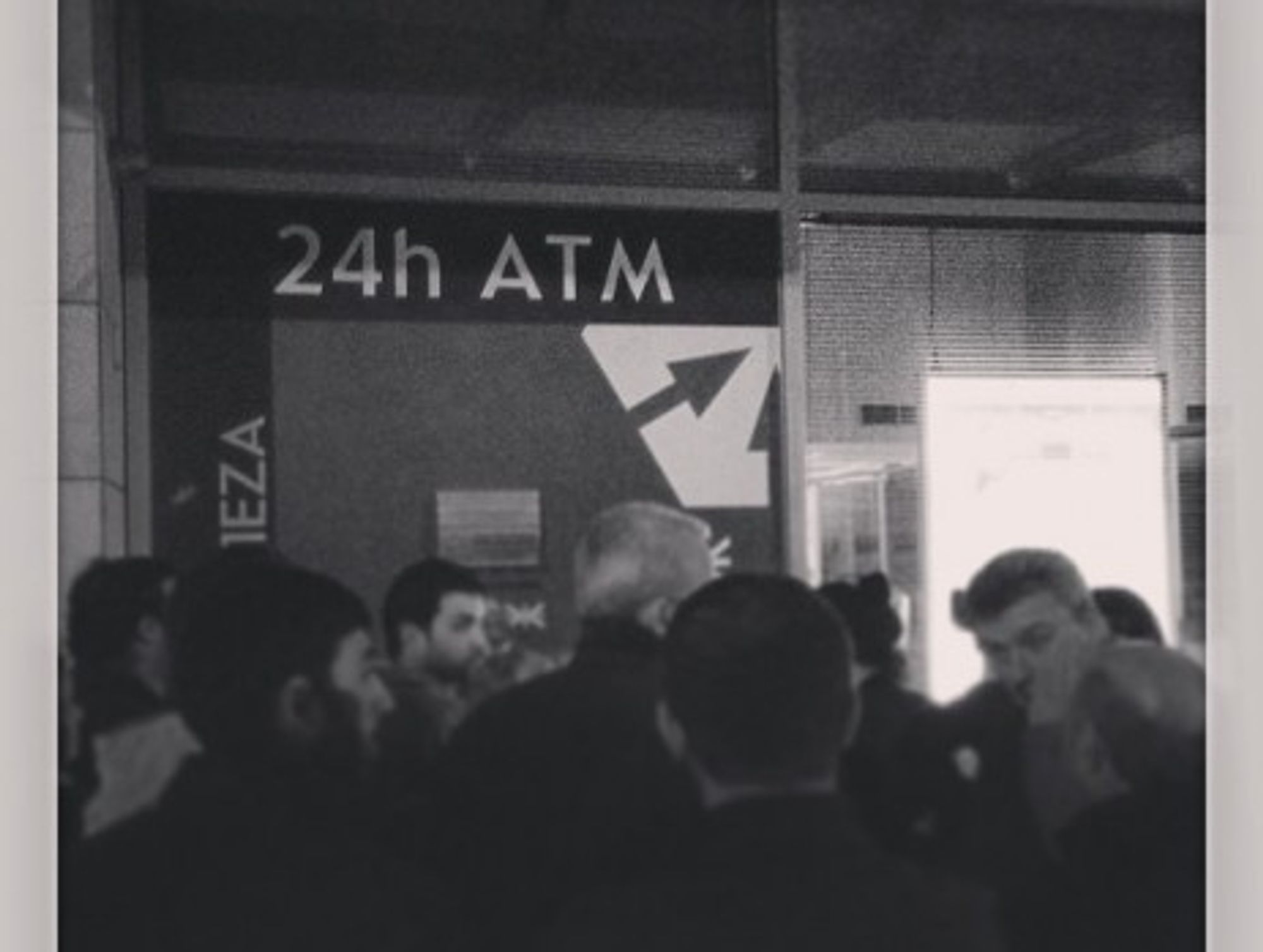 Queues at ATMs in Cyprus. Many are withdrawing the maximum 500 euros each day