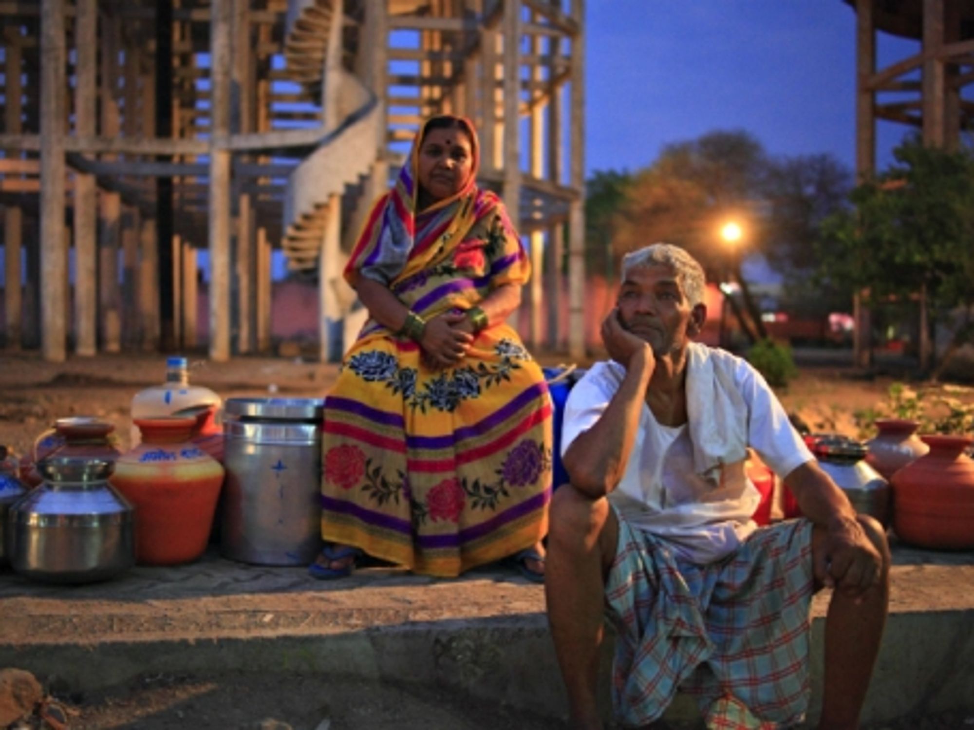 Queuing at a water tank in Latur, Maharashtra, on April 20
