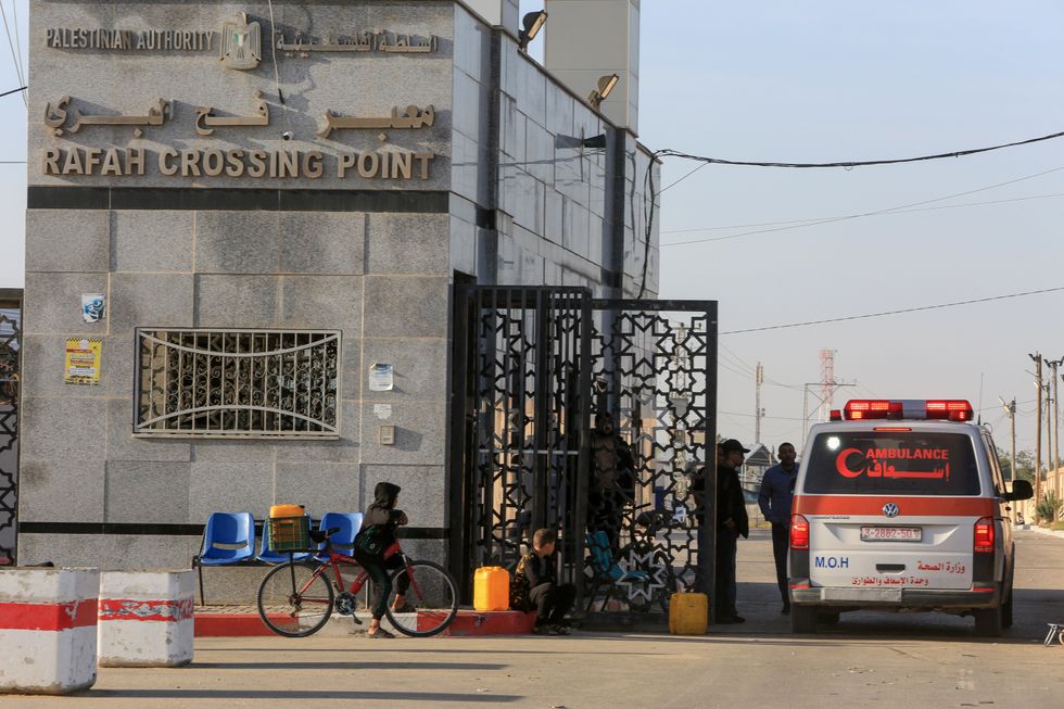 Rafah border crossing, hours after the start of a four-day truce in fighting between Israel and Palestinian Hamas militants.