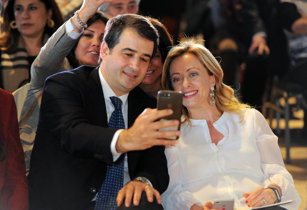 Raffaele Fitto and Giorgia Meloni in 2019.