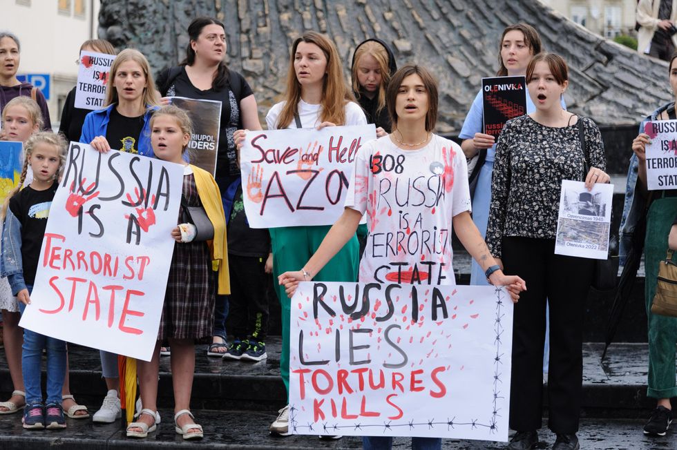 Rally after prison attack in Lviv