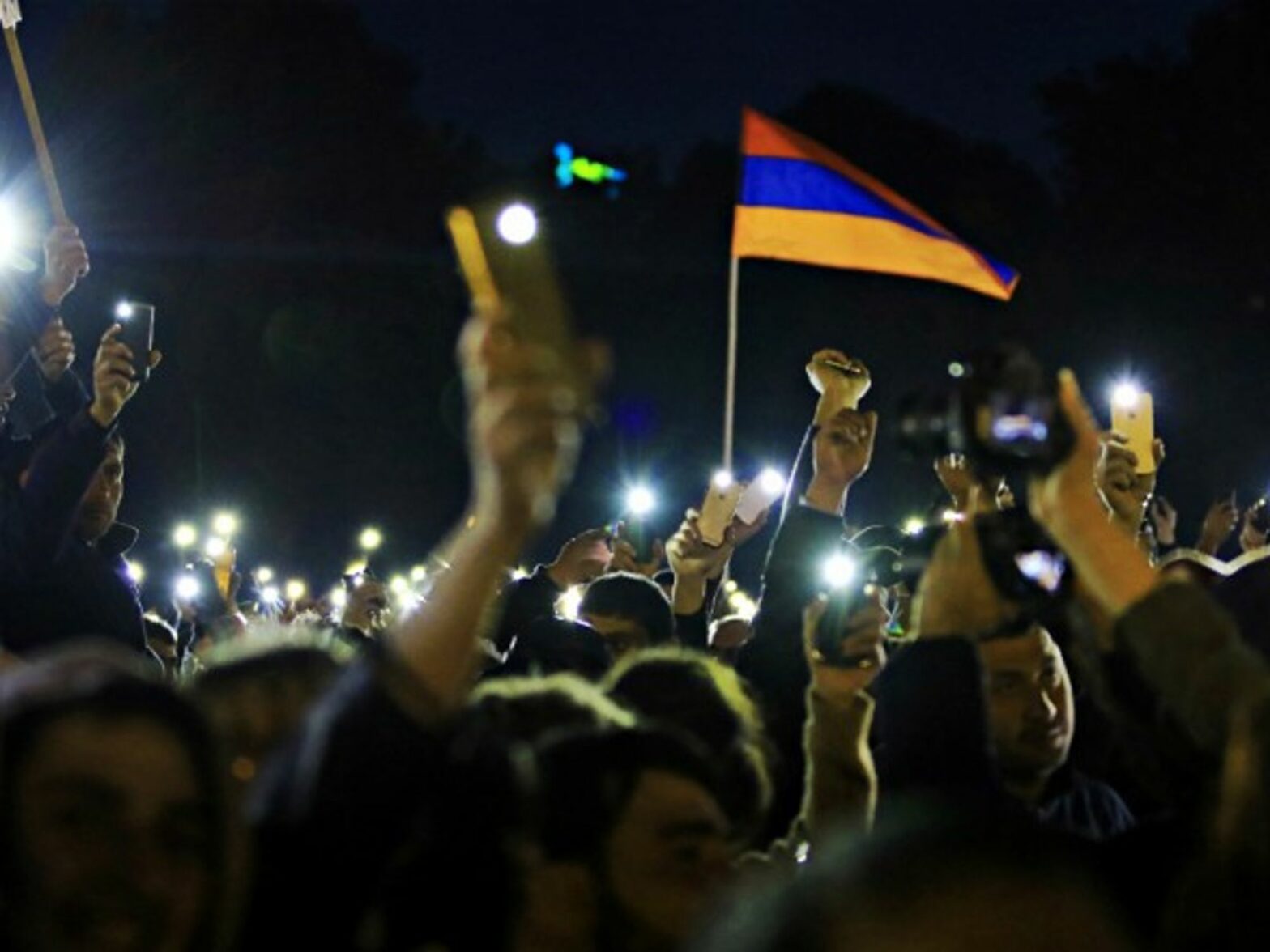 Rally against Prime Minister Serzh Sargsyan in Yerevan on April 22, 2018