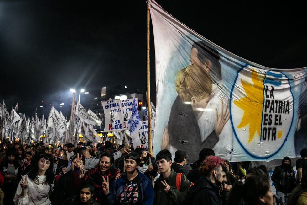 Rally in remembrance of Eva Perón.