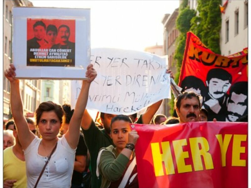 Rally in solidarity with Taksim in Berlin's Kreuzberg neighborhood.