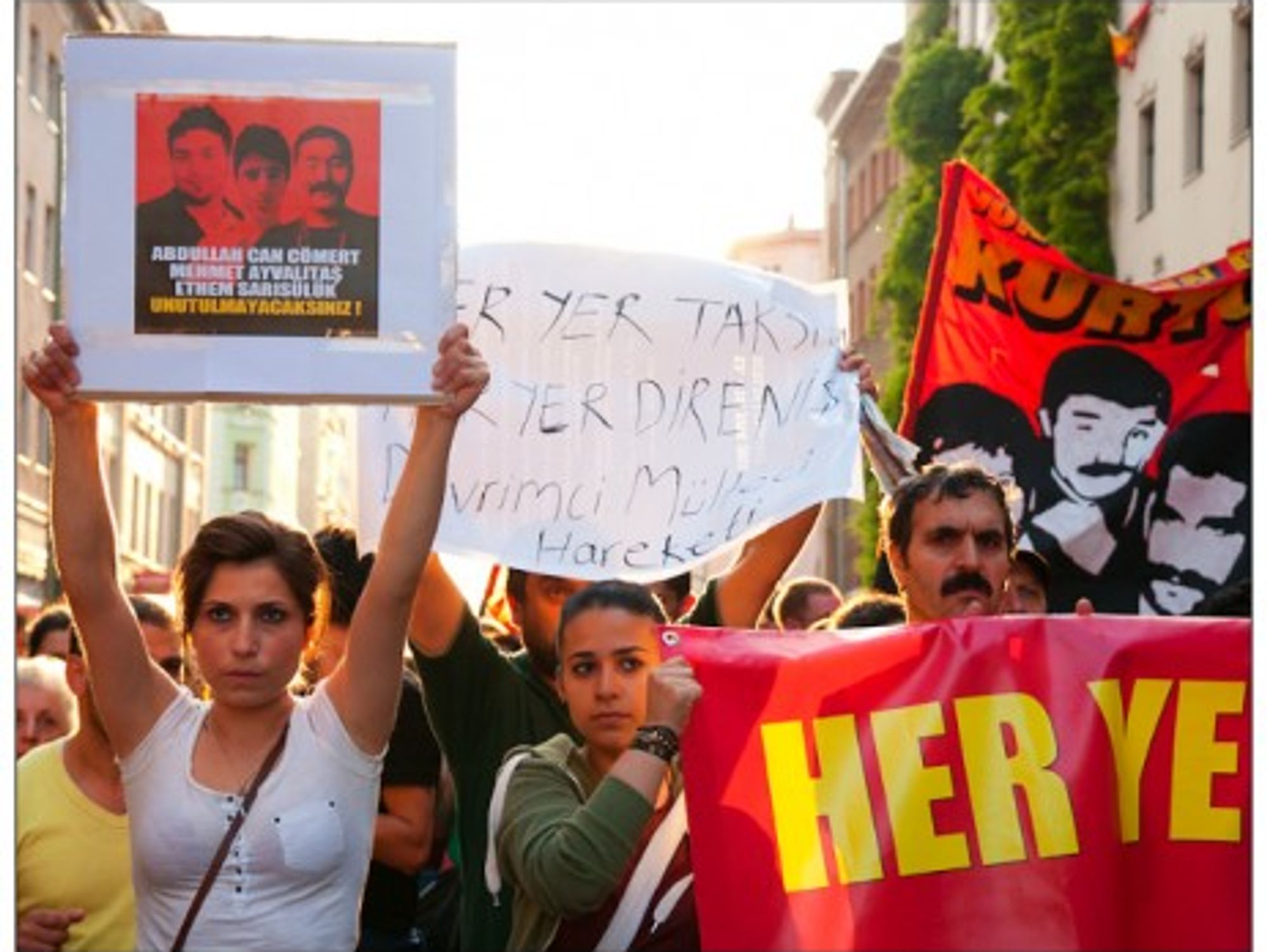 Rally in solidarity with Taksim in Berlin's Kreuzberg neighborhood.