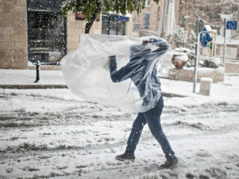 Rare snow storm in Jerusalem
