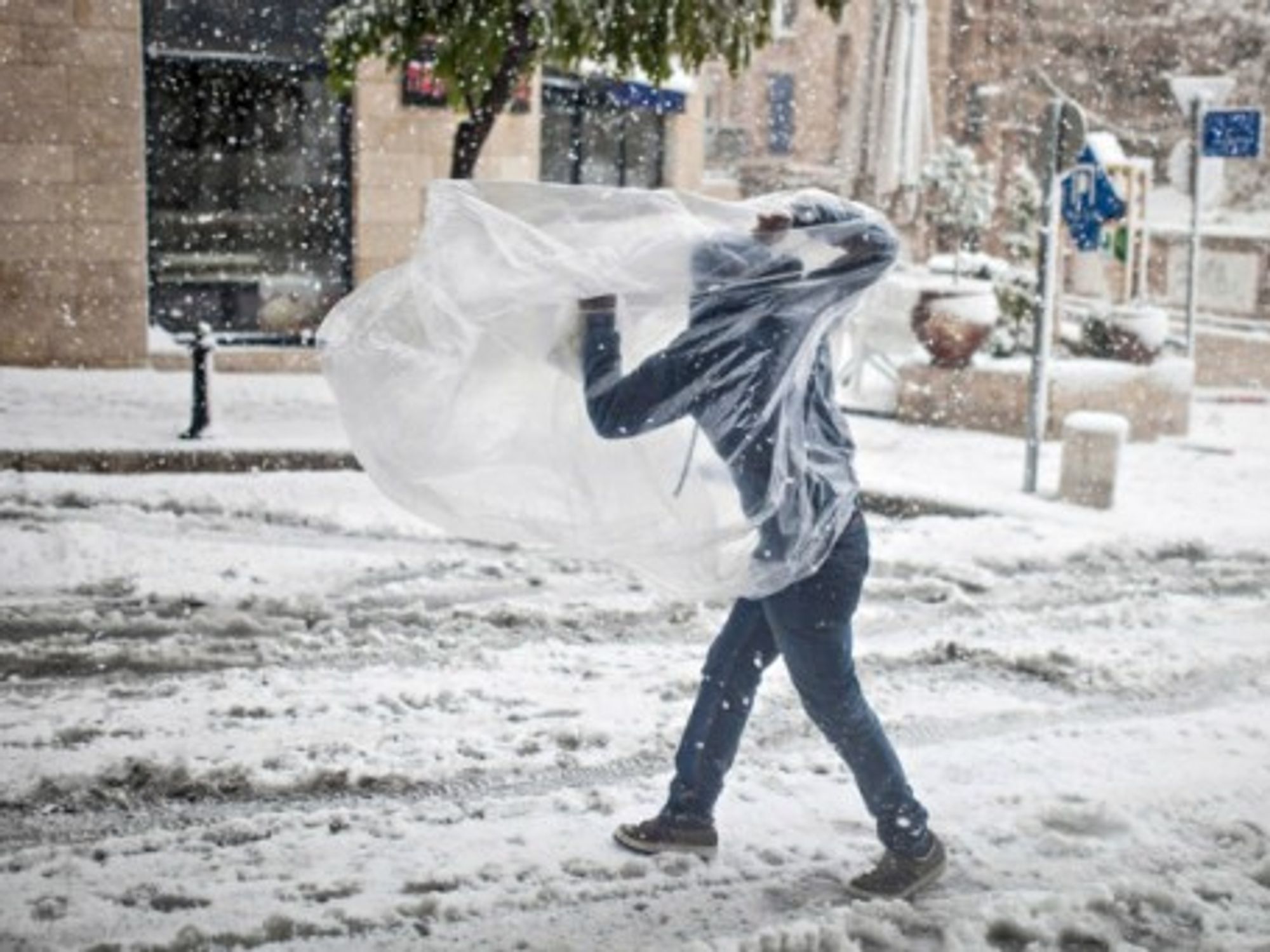 Rare snow storm in Jerusalem