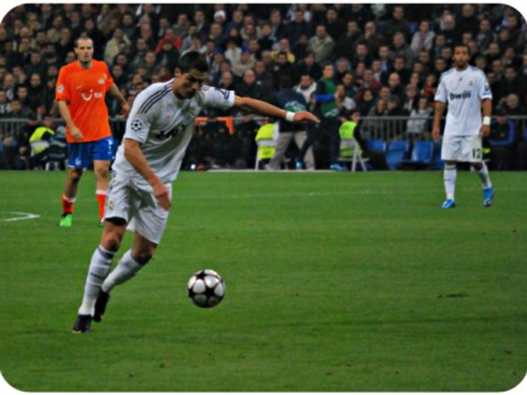 Real Madrid's Cristiano Ronaldo became the first soccer player to score 16 goals in a single Championsâ€™ League campaign.