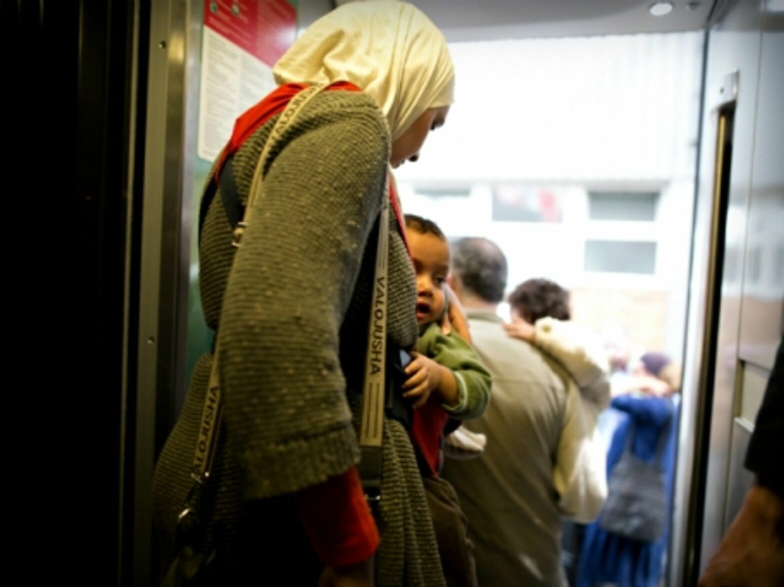 Refugees arriving in Munich's train station in September