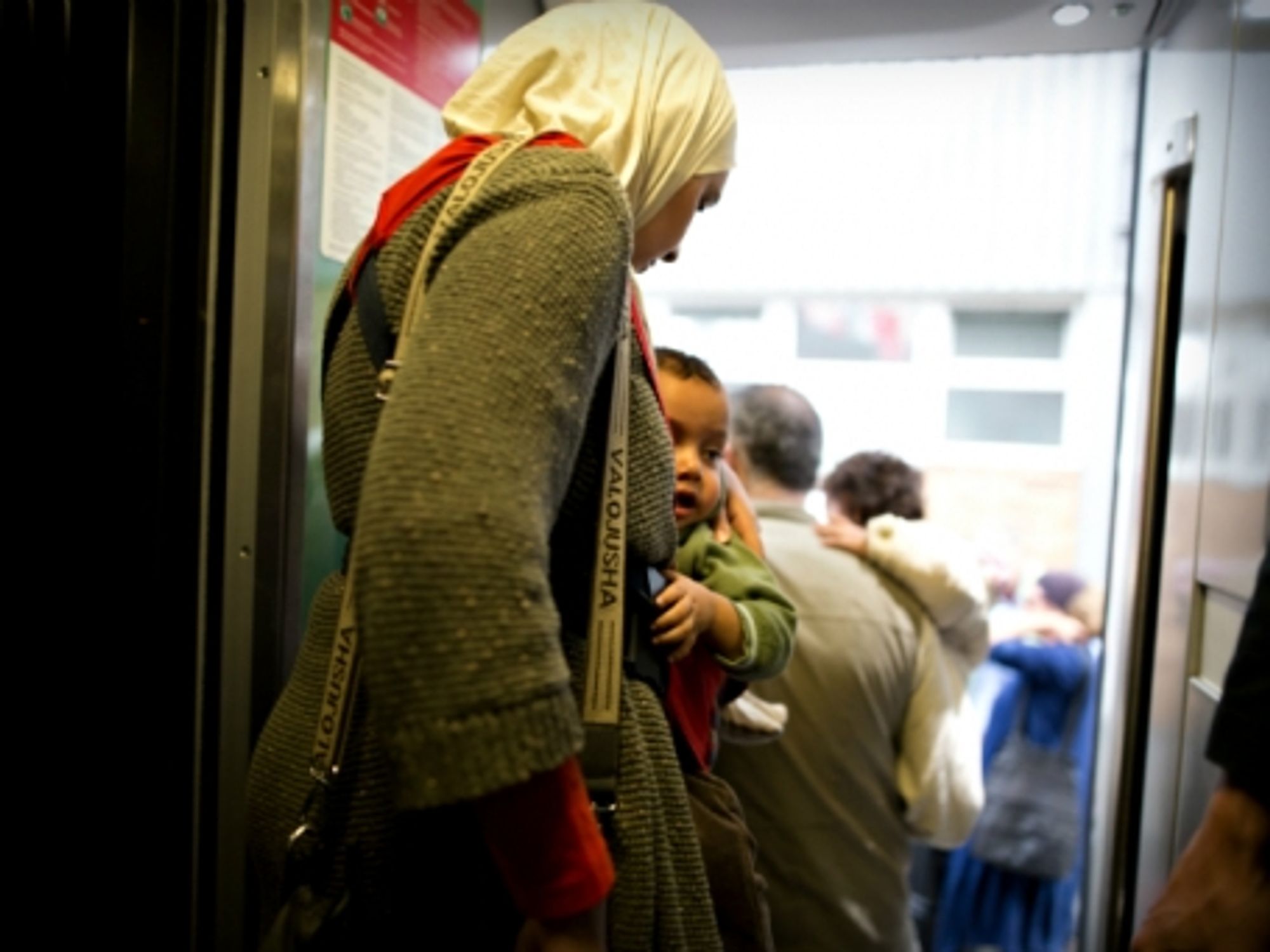 Refugees arriving in Munich's train station in September