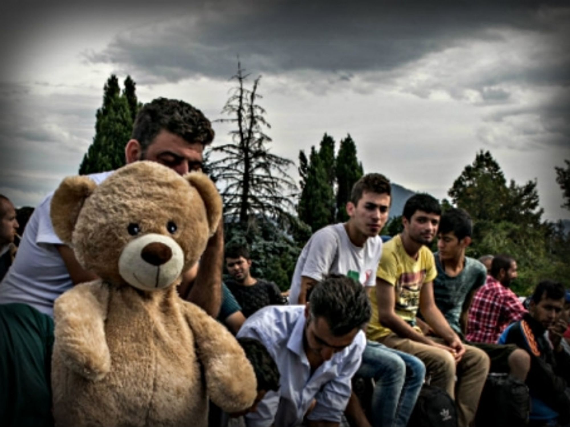 Refugees at the German-Austrian border