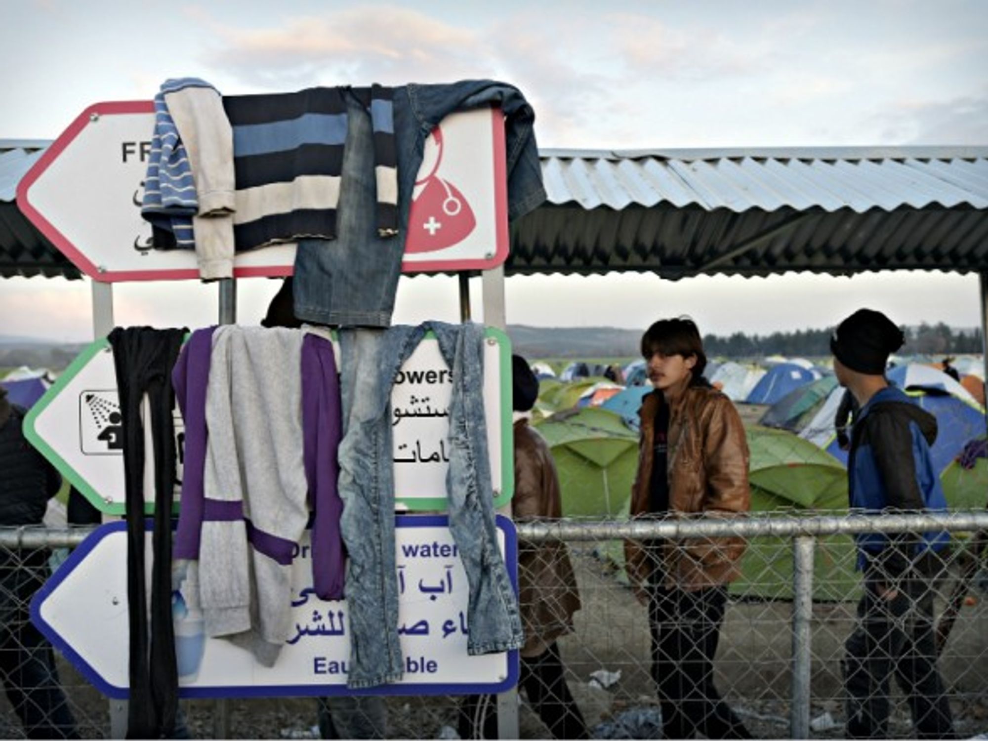 Refugees at the Macedonia/Greece border