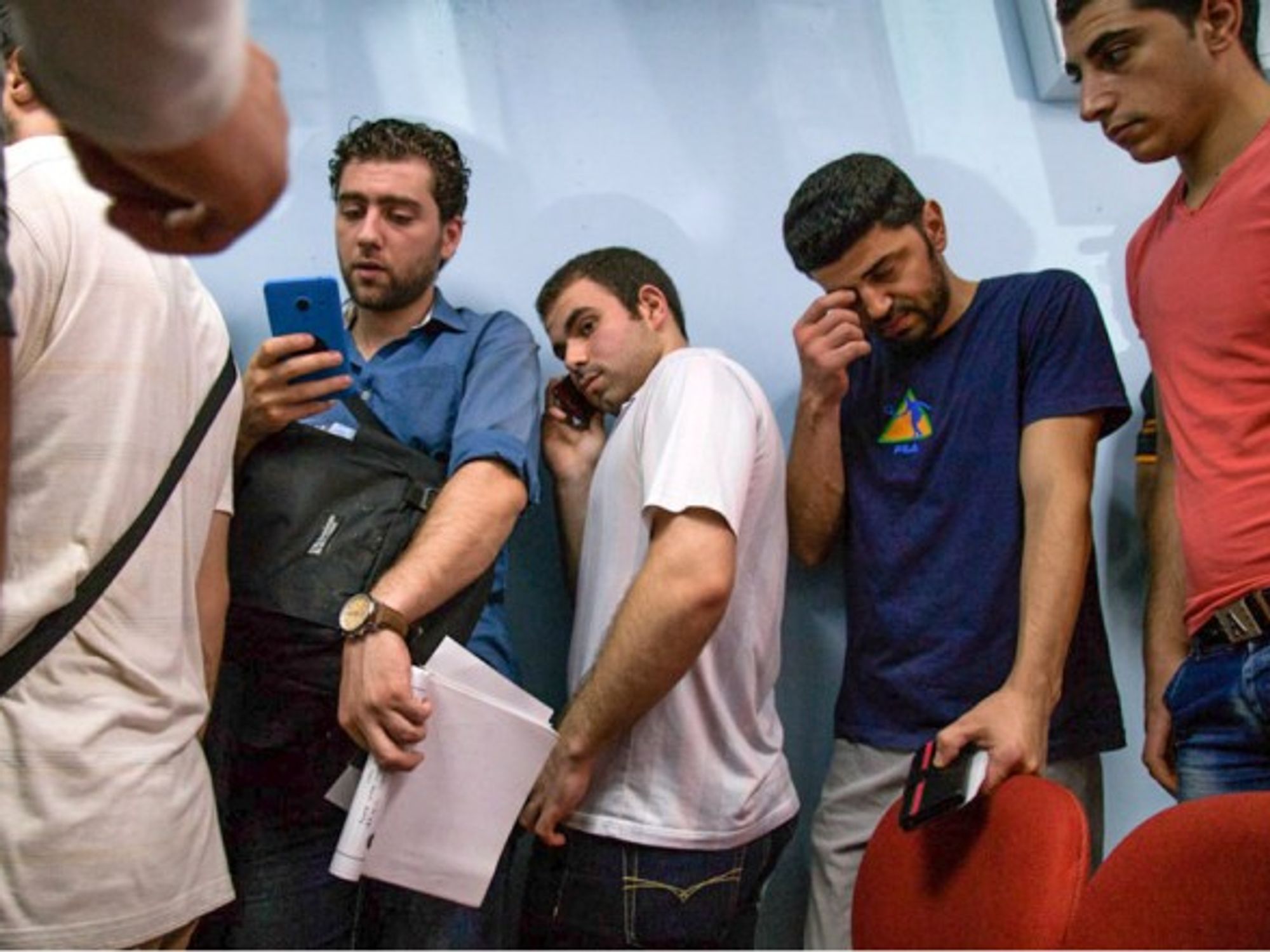 Refugees awaiting processing