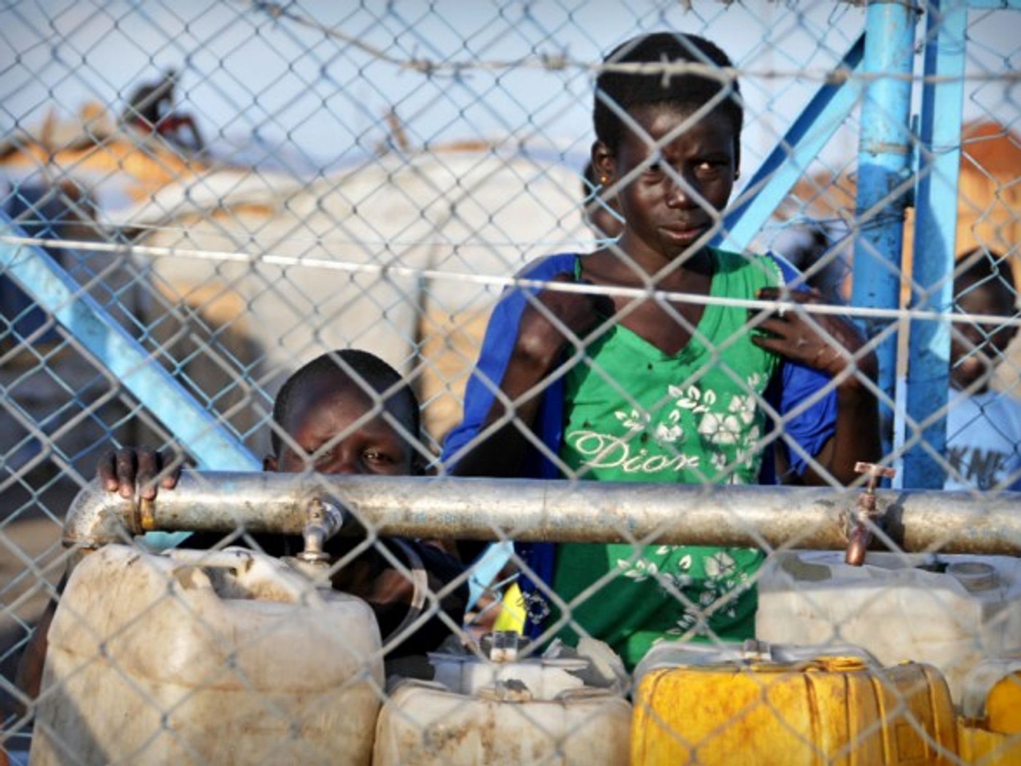 Refugees from South Sudan resting at a refugee camp