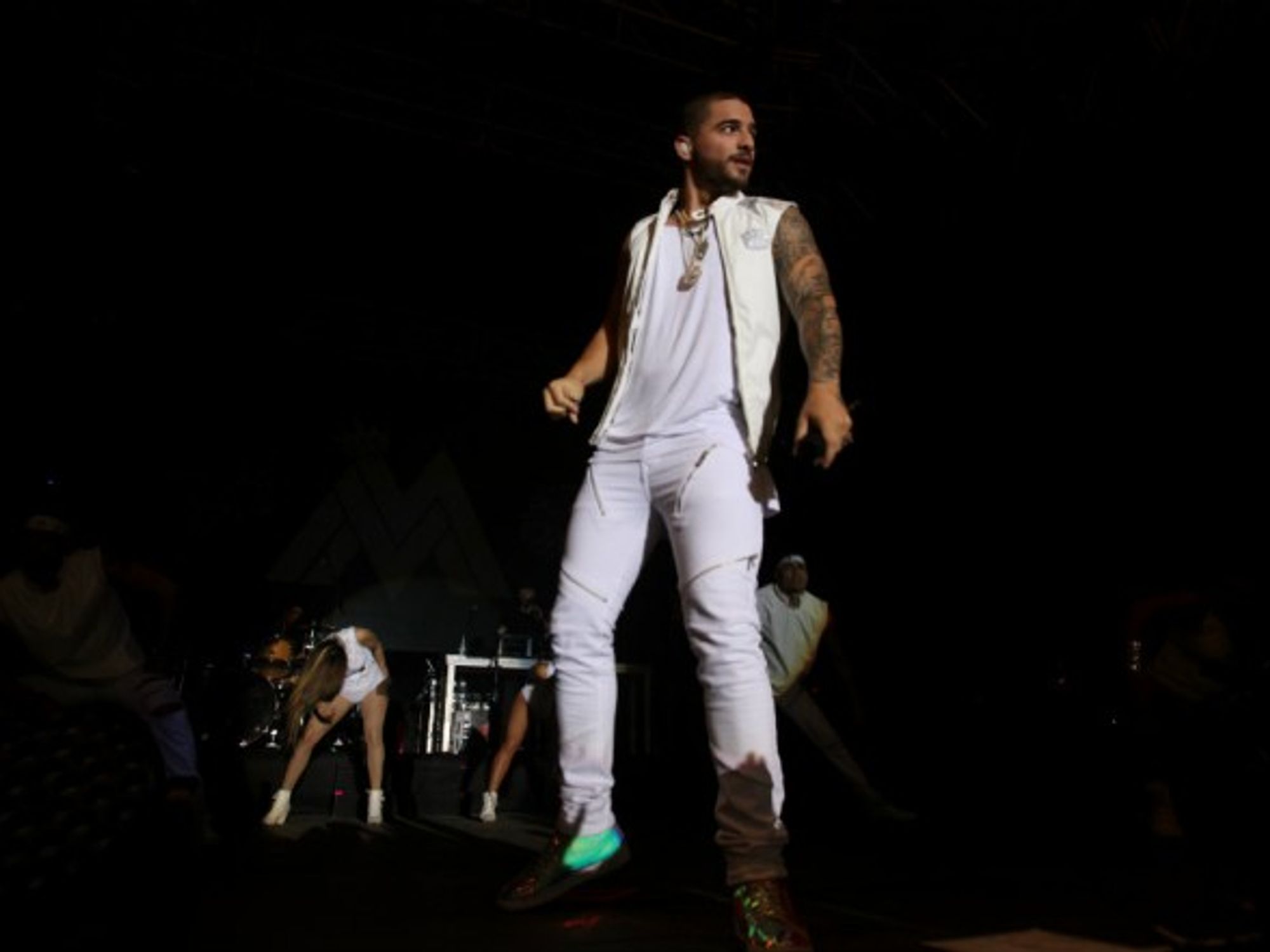 Reggaeton singer Maluma on stage