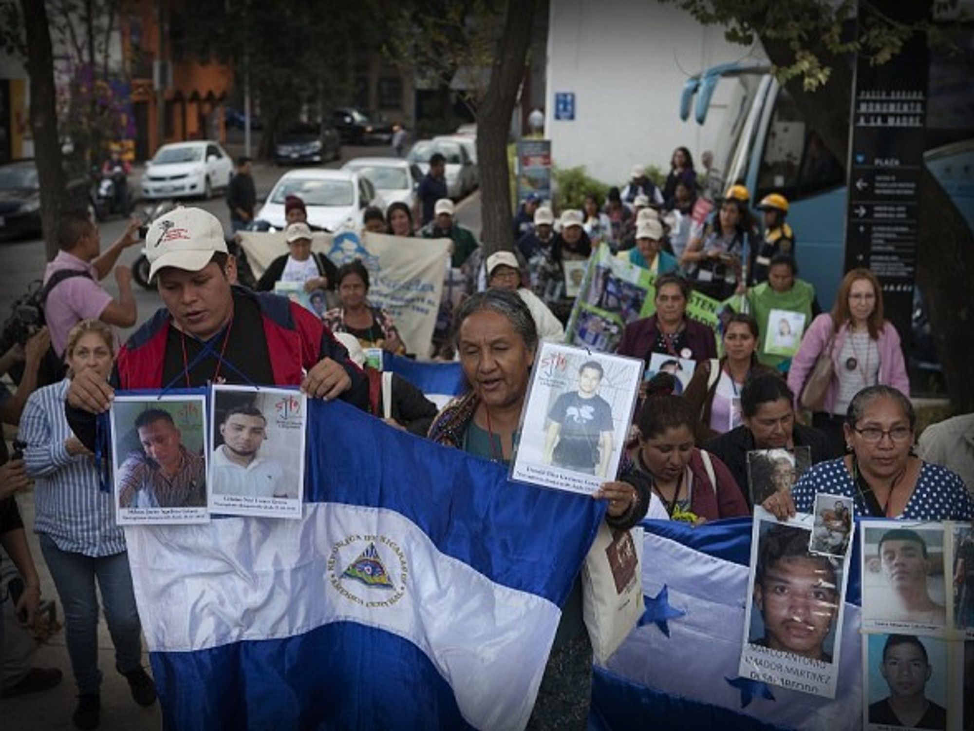 Relatives of people missing protest last year in Mexico City