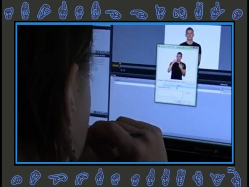 Remote live sign interpreters help deaf people via videophone calls