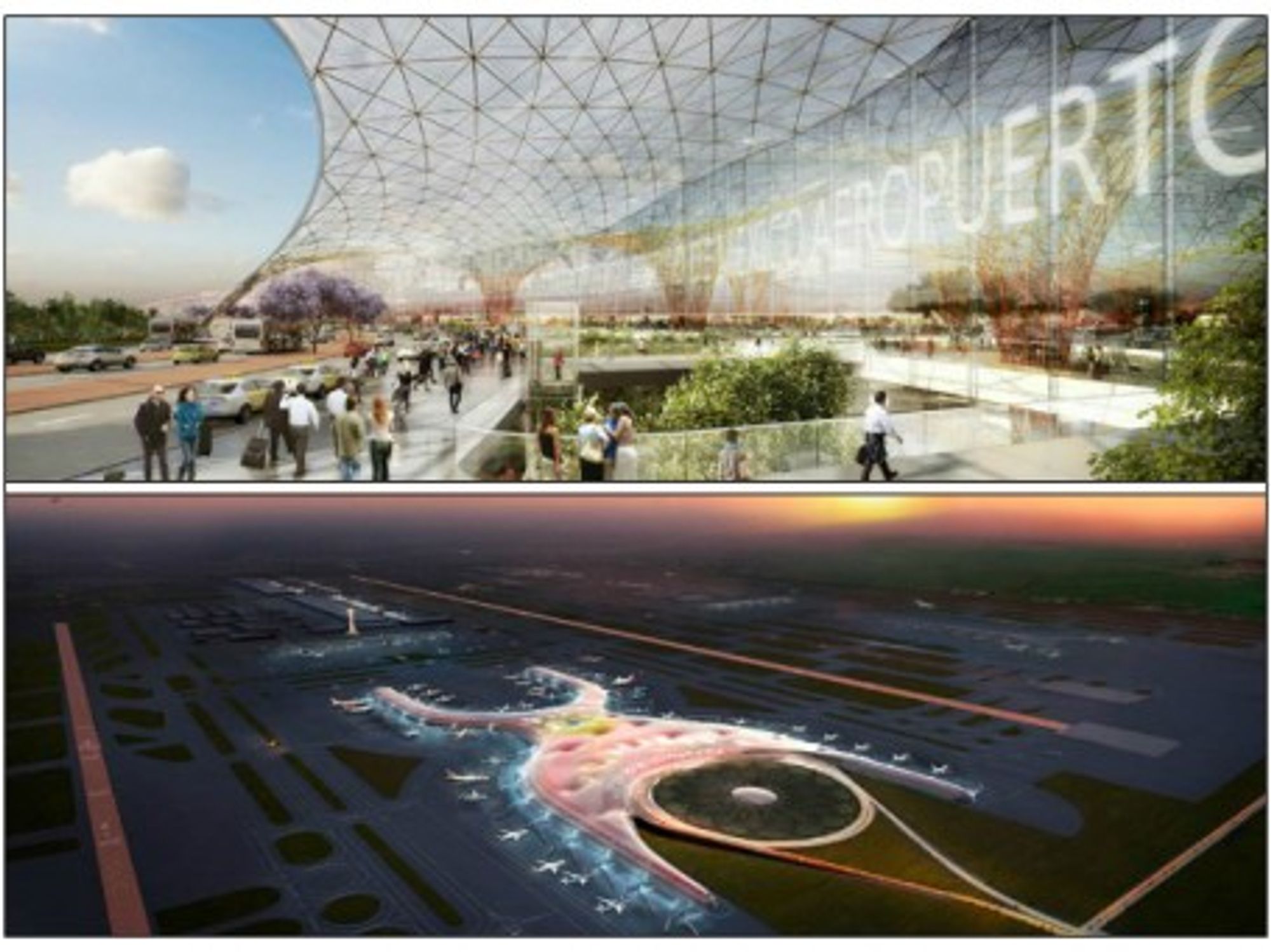 Renderings of Mexico City's new airport, expected to be in use by 2020