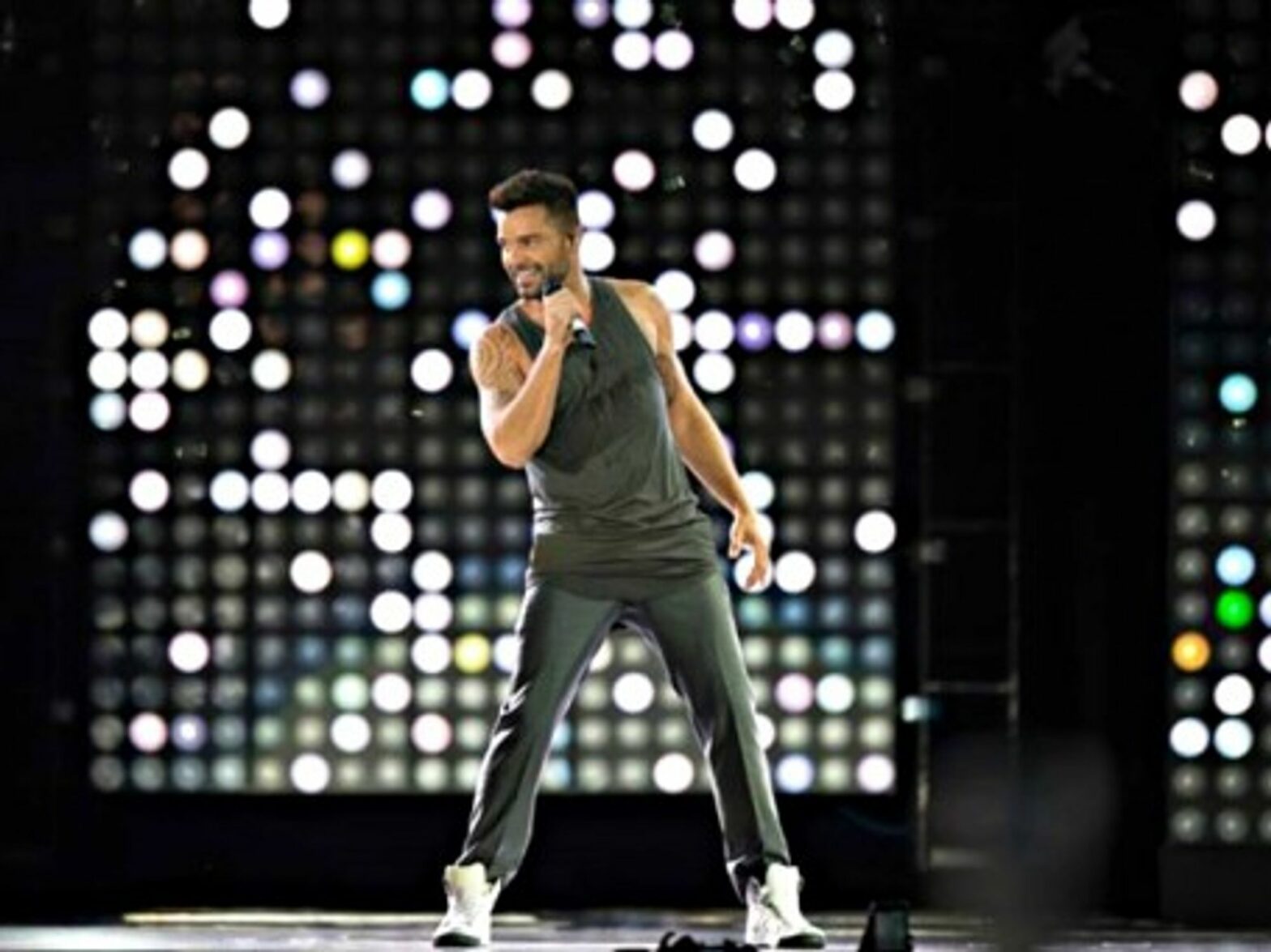 Ricky Martin performing in Ciudad del Carmen, Mexico, in October