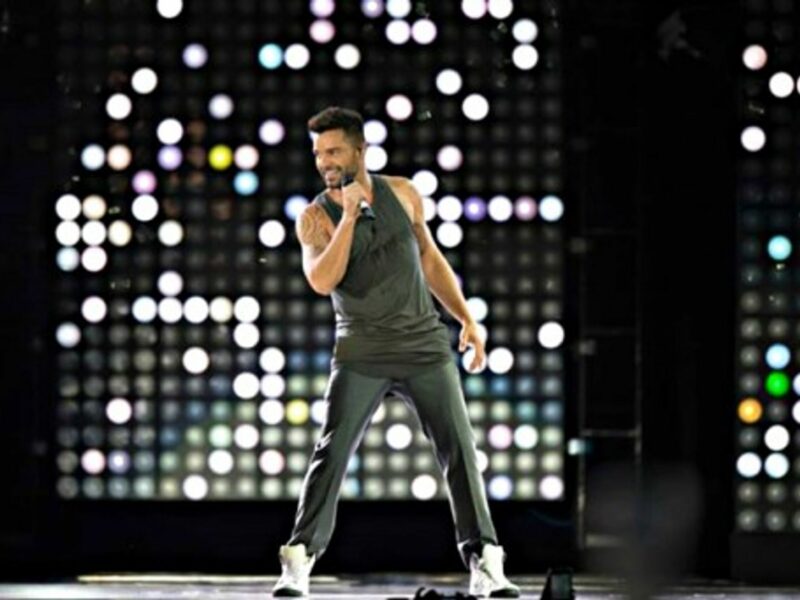 Ricky Martin performing in Ciudad del Carmen, Mexico, in October