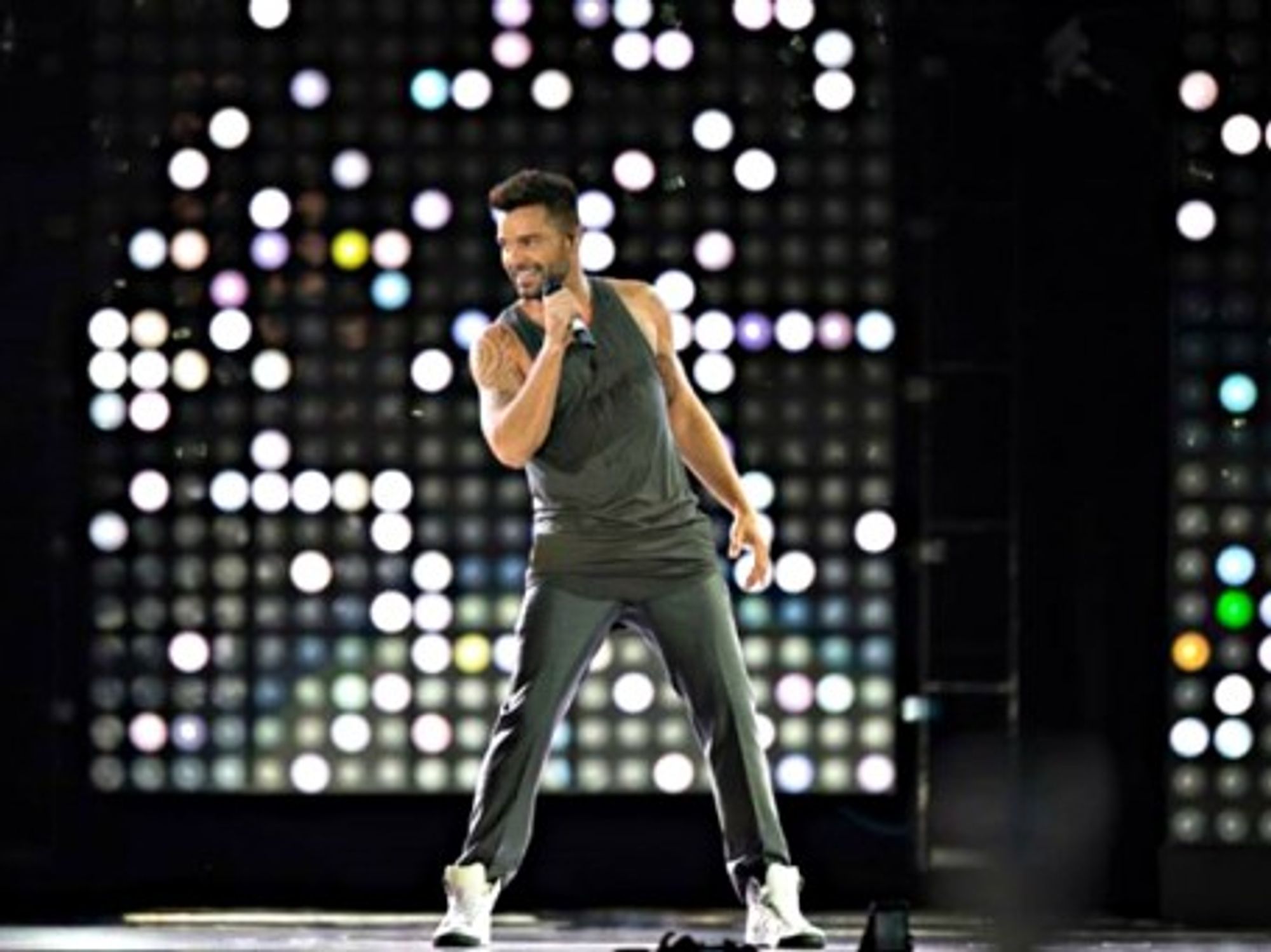 Ricky Martin performing in Ciudad del Carmen, Mexico, in October