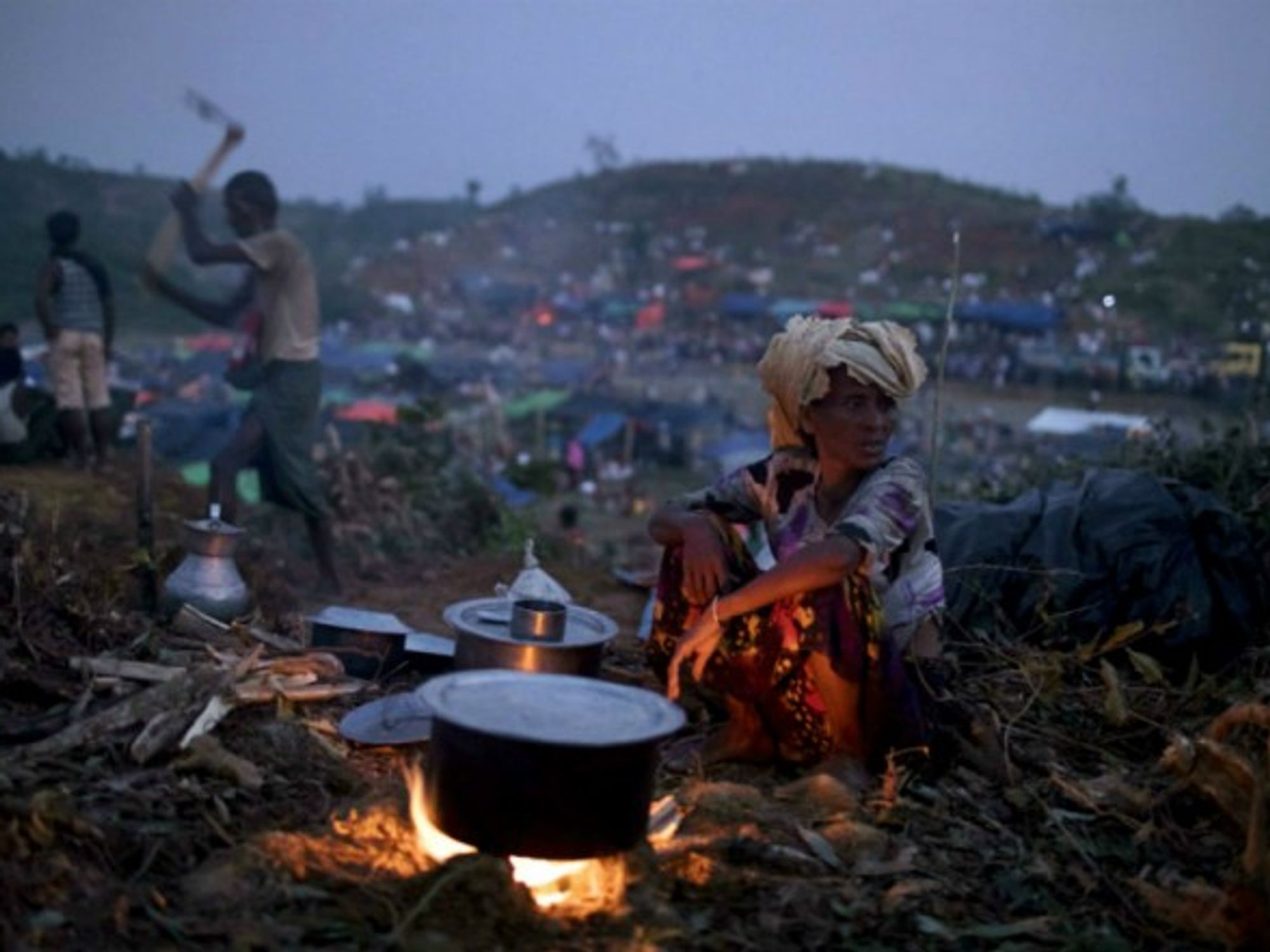 Rohingya refugees at the Thenkhali refugee camp.