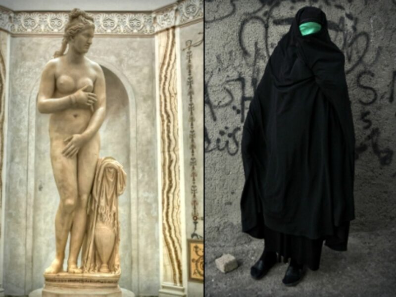 Rome's Capitoline Venus and an Iranian woman in a burqa
