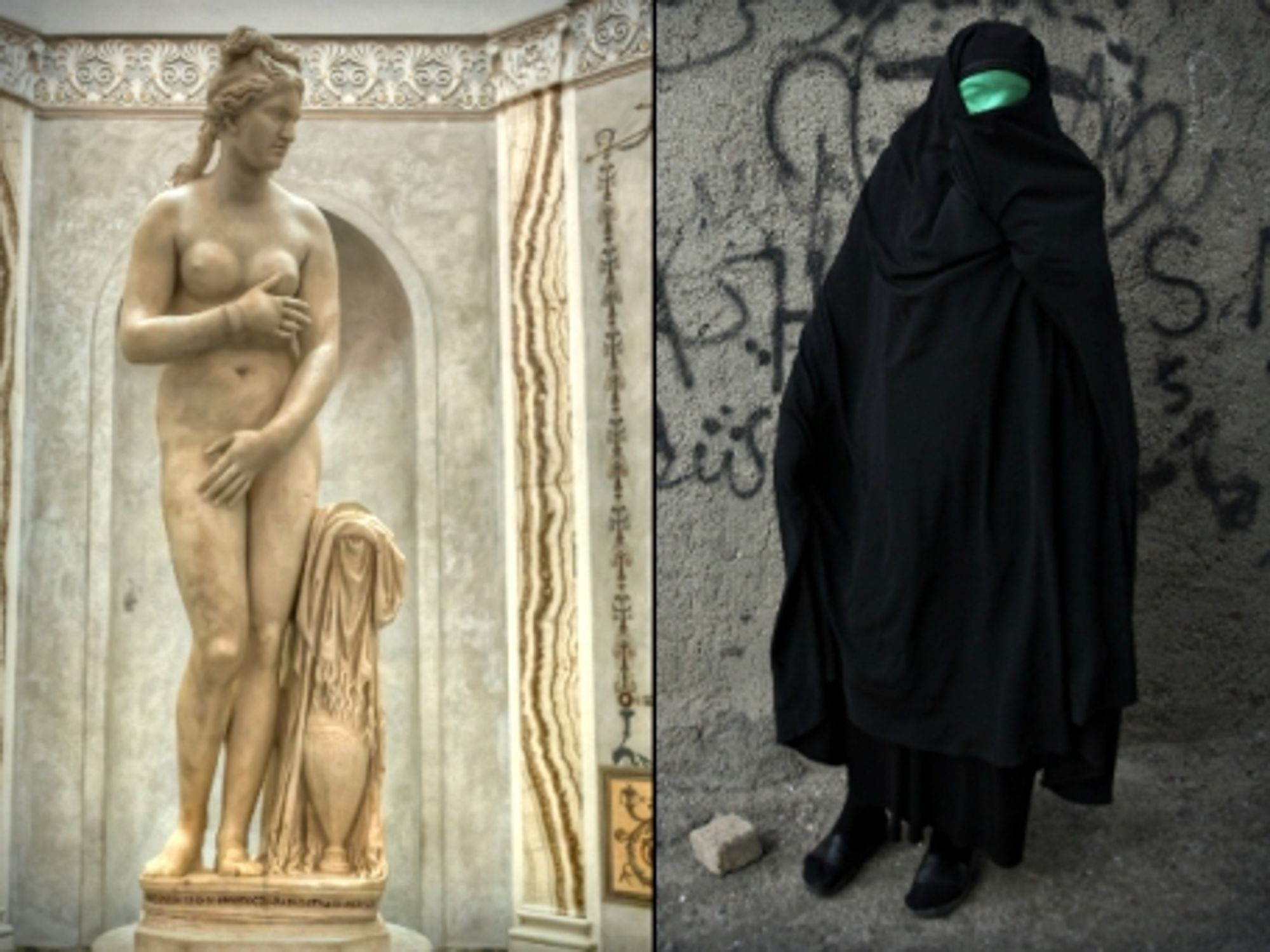 Rome's Capitoline Venus and an Iranian woman in a burqa