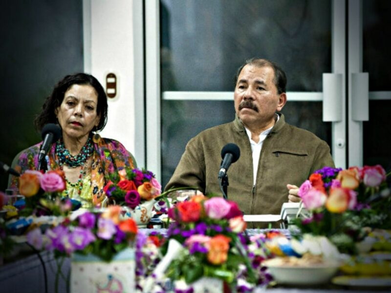 Rosario Murillo and Daniel Ortega in 2013