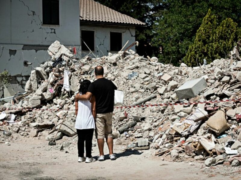 Rubble in Amatrice